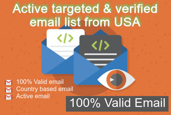 active targeted & verified email list from USA or...