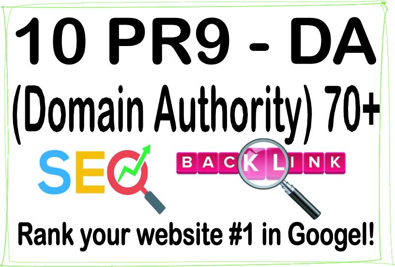 Do 10 PR-9 High Authority HQ DA -Domain Authority- 70...
