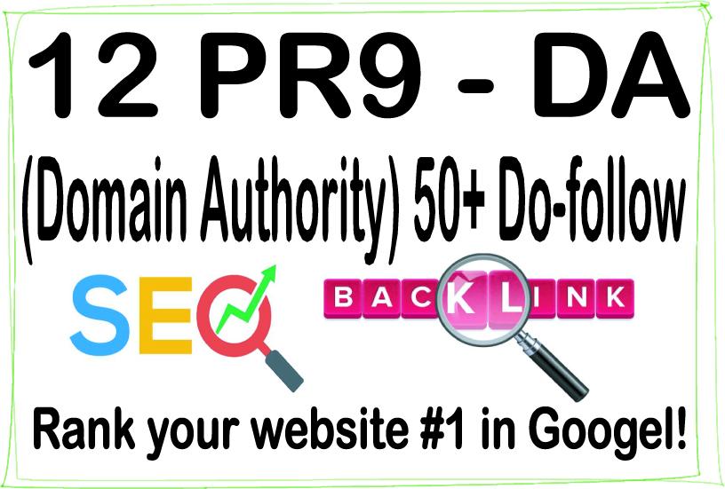 Do 12 PR-9 High Authority HQ DA -Domain Authority- 50...