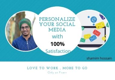 I will be your social media marketing manager and con...