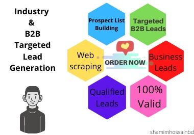 I will do Targeted b2b Leads and valid data from any ...