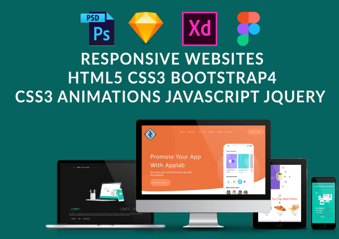 I Will convert PSD to HTML5 with CSS and responsive w...