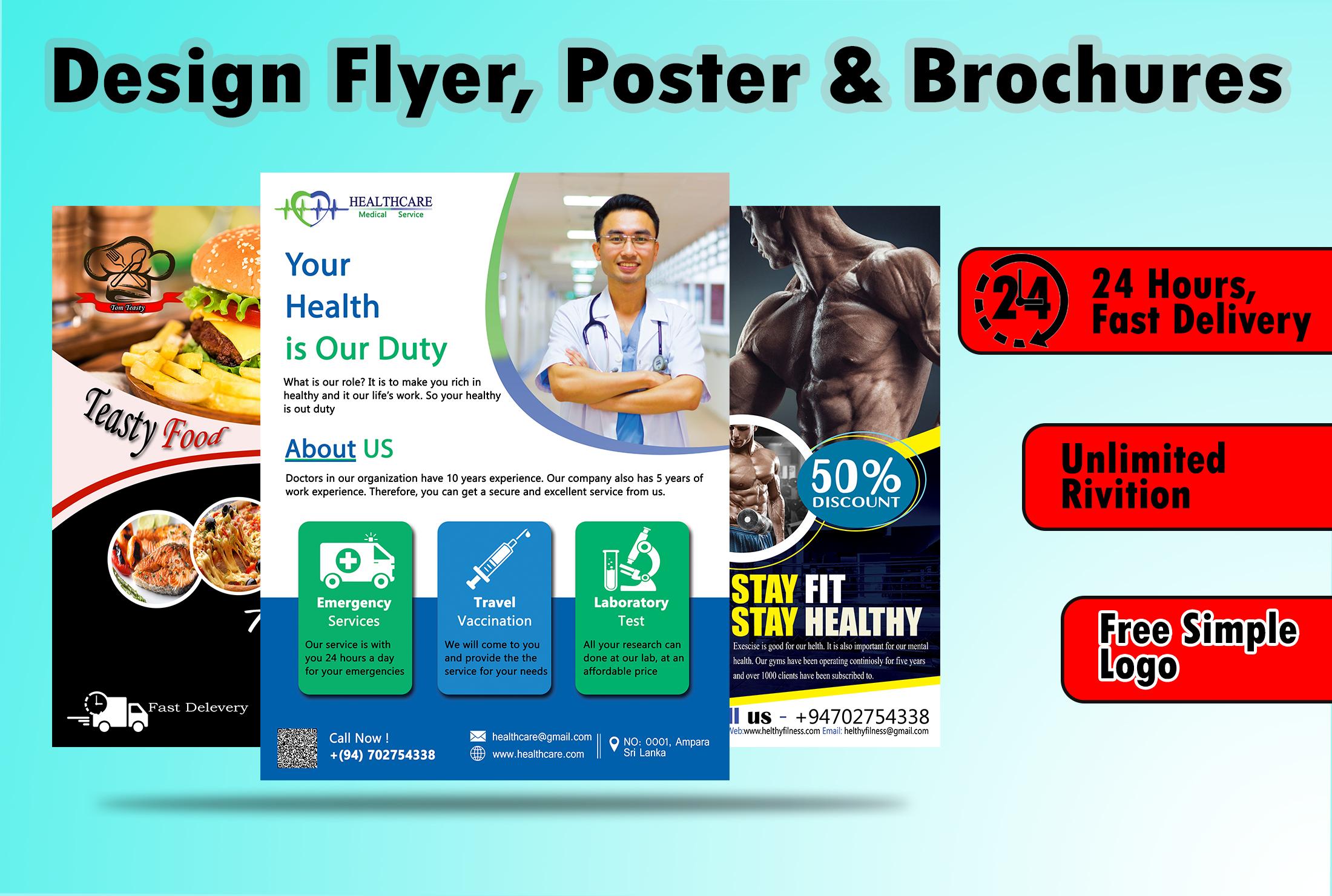 I will design a creative flyer, brochure, leaflet o...