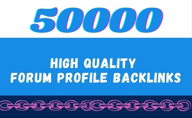 I will create high quality forum profile backlinks, ...