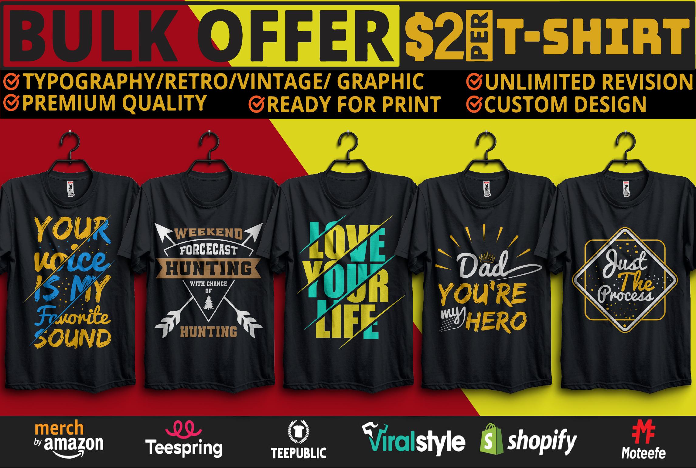 I Will do custom, modern, trendy and unique t shirt...