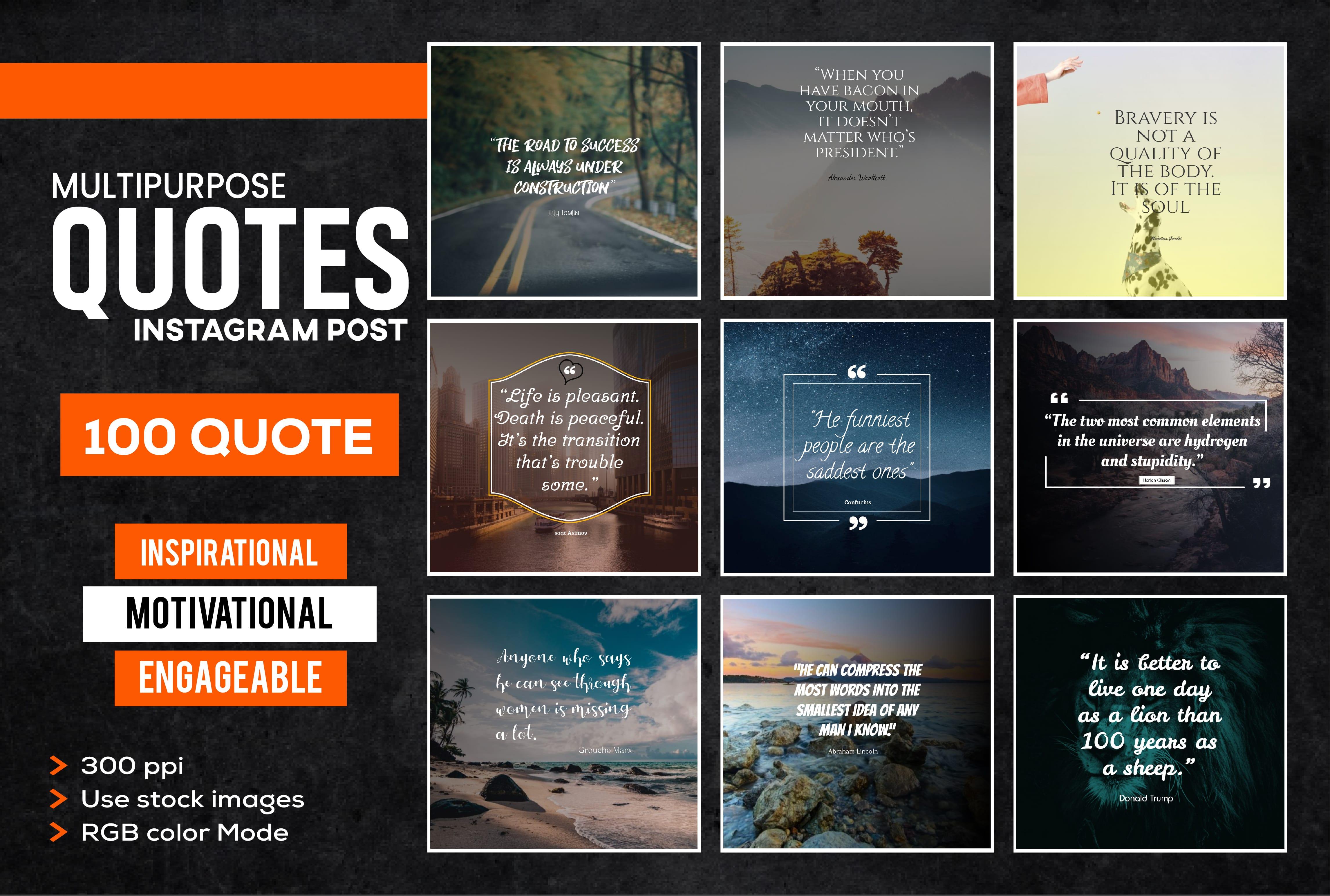 I will design 100 motivational quotes, inspirational ...