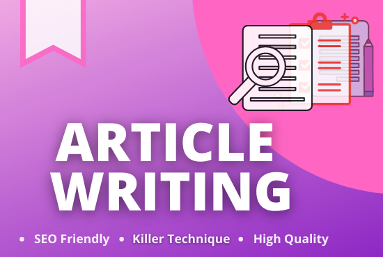 I will write a well-crafted and unique article or blo...