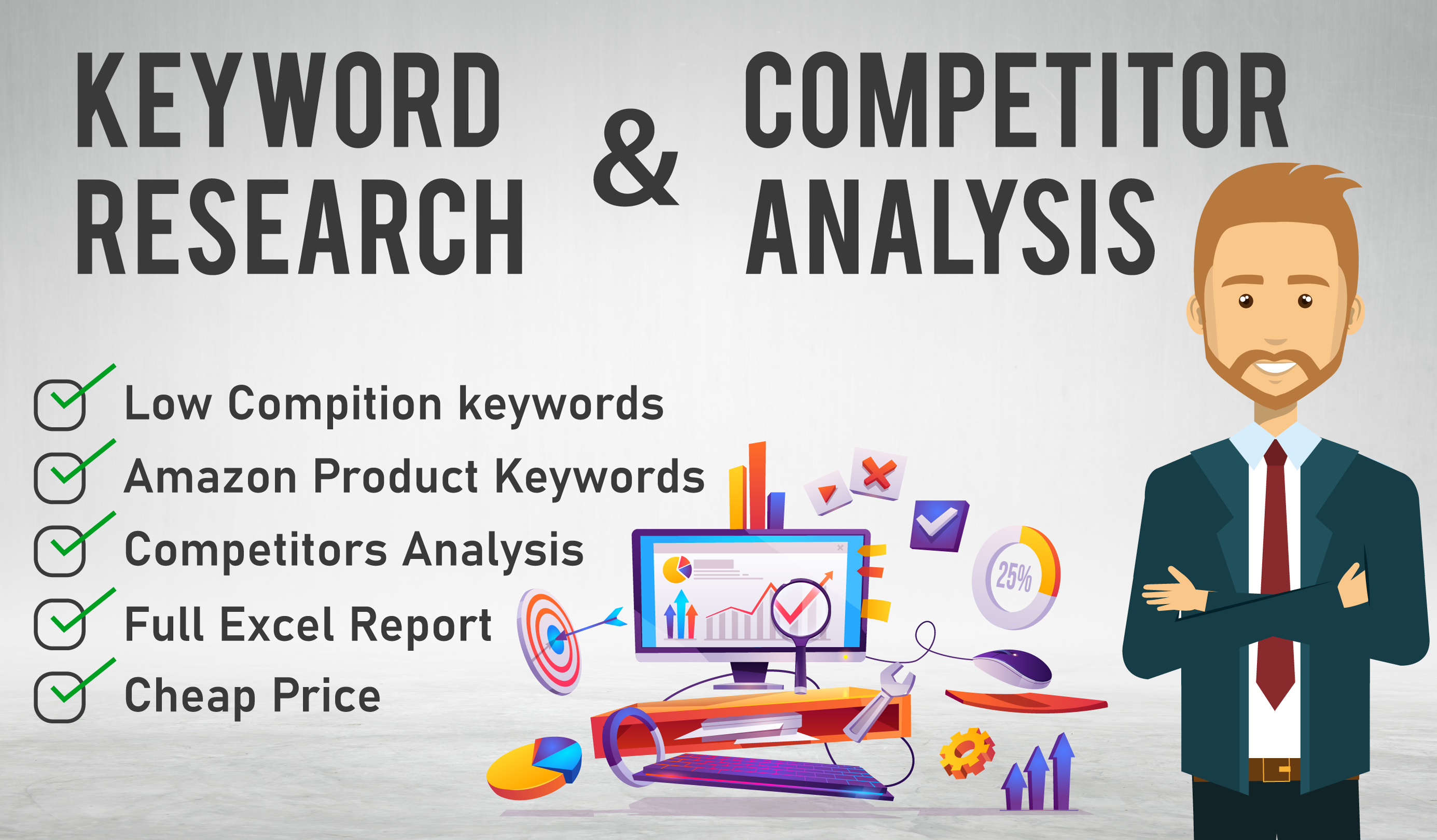 I will do SEO keyword research and competitors analys...
