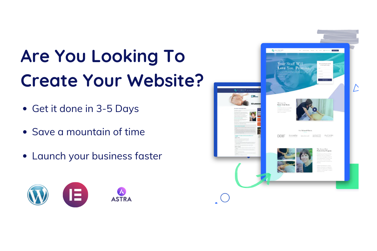 Create landing page, full website by using WordPress...