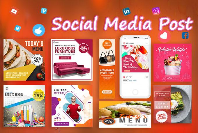 I will professional social media post design