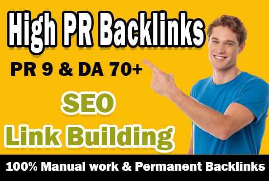 I will create high PR white hat seo backlinks, link ...