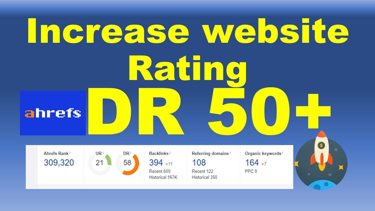 i'll increase Ahref domain rating 40 plus with PBN ba...