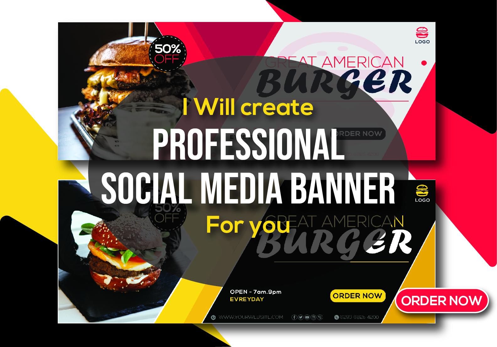 I will create professional social media banner for Fa...