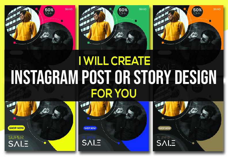 I will create attractive instagram post design for yo...