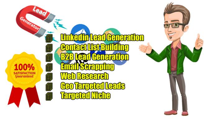 I will do targeted email list and b2b lead generation...