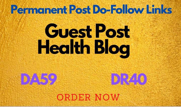 I will give you guest post at health and beauty blog ...