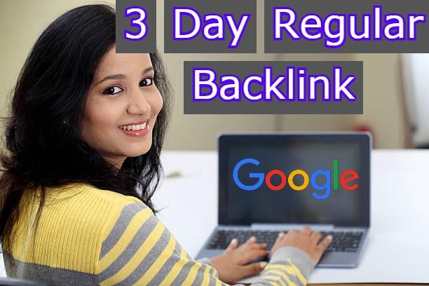 I will Do 3 Day Regular SEO Backlink Ranking Your Web...