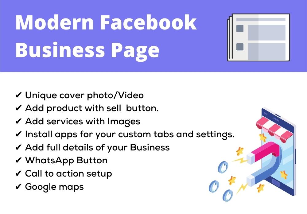 I will create Professional Facebook business page and...