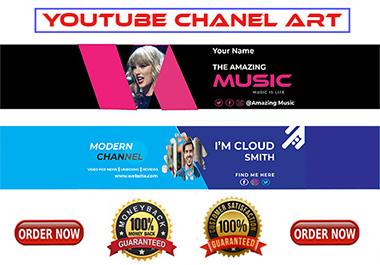 I Will Design Professional Trendy YouTube Banner job ...