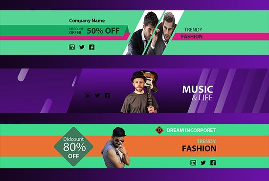 I will make creative professional youtube banner