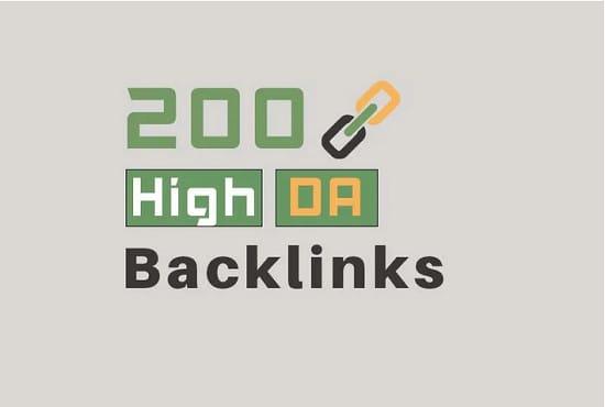 I will provide 200 high da pr backlinks for your SEO ...