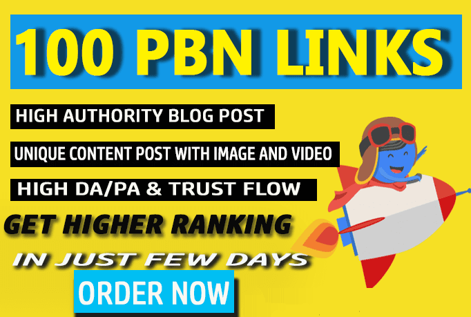 I will build 100 pbn backlinks with trust flow