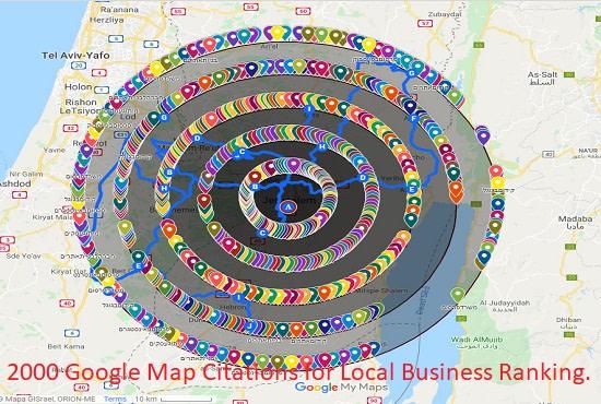 create 300 google map point citations for local seo
