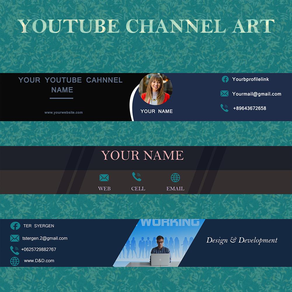 I will design professional youtube banner design