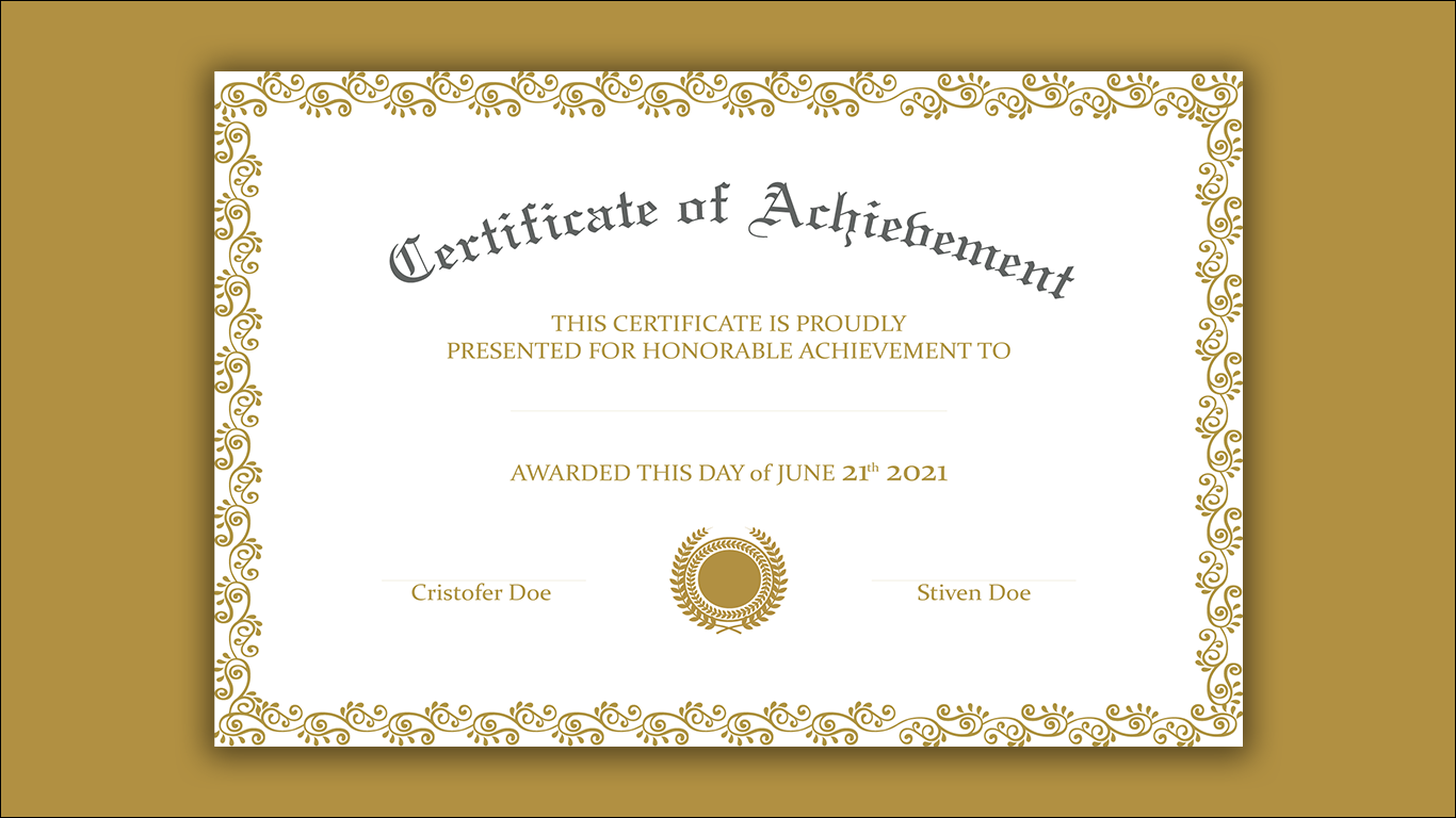 I Will design diversity of Certificate designs within...