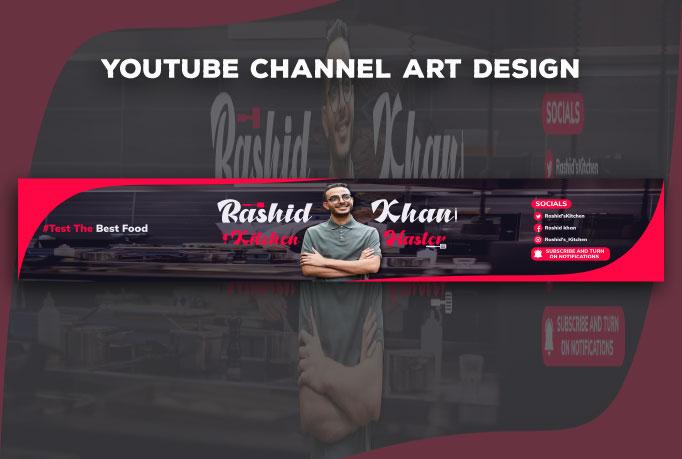 I will design Youtube banner for you in 19 hours