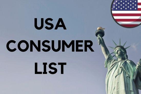 I will Provide 100k or more USA consumer email list l...