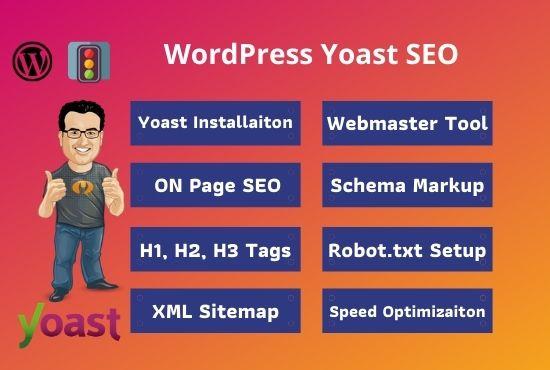 I will do wordpress yoast seo on-page optimization, m...