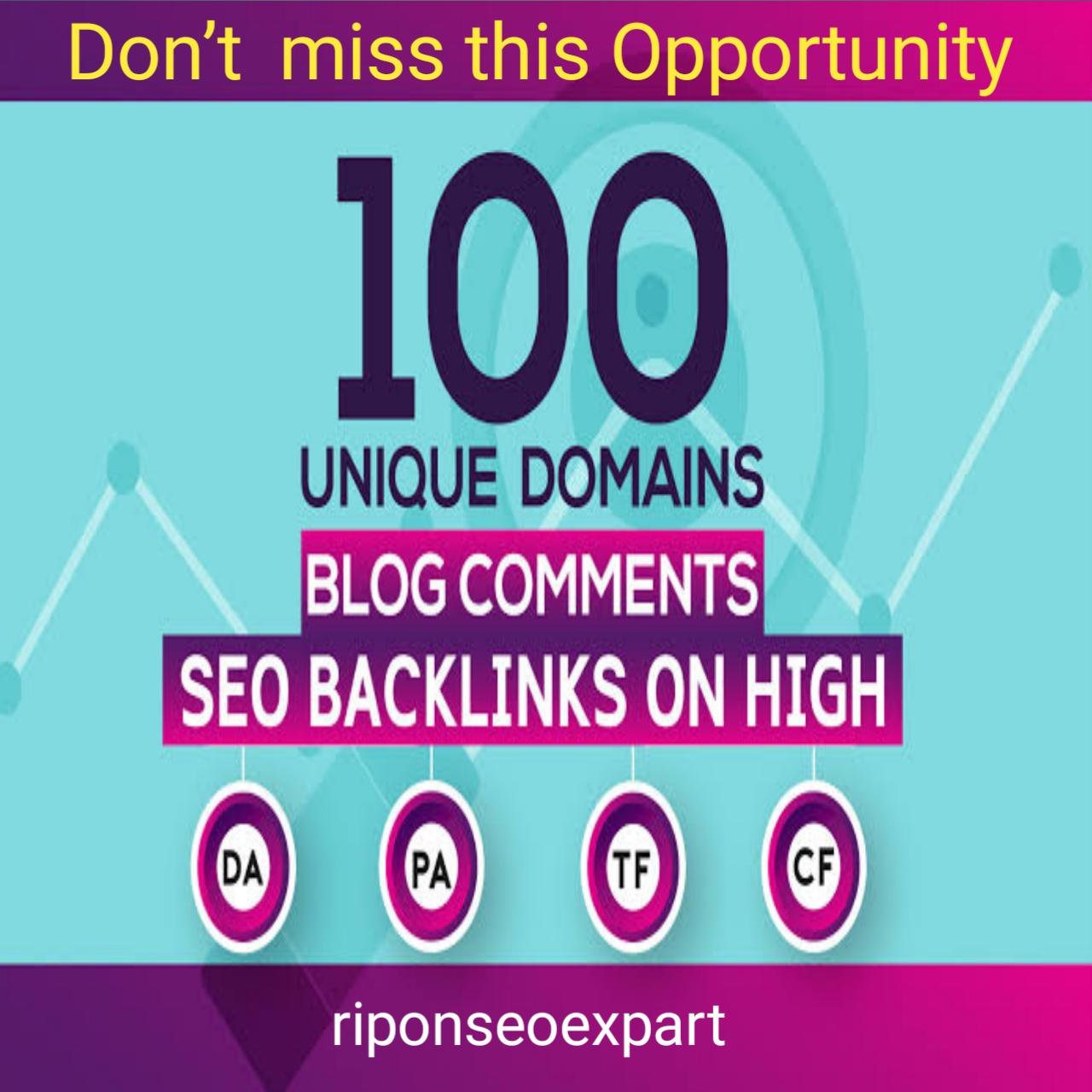 High Domain DA90-50+ site 100 HQ dofollow blog commen...
