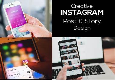 I will create unique Instagram post & Story desig...
