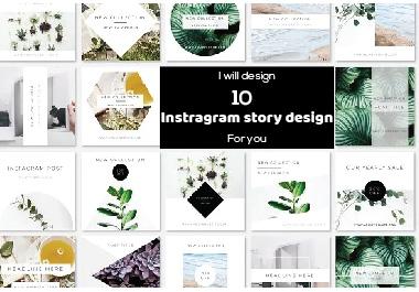 I will create Instagram post & Story design for you