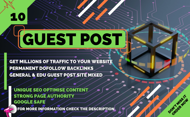 I will Publish 10 High DA Dofollow EDU Guest Post &am...