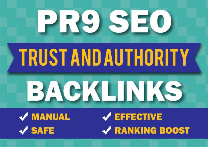 I will Do 25 PR9 Top 80+DA Trusted Authority SEO Back...