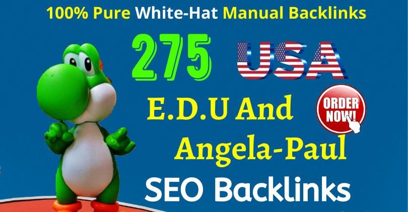 100 Pure 275+, USA edu backlink with high authority S...