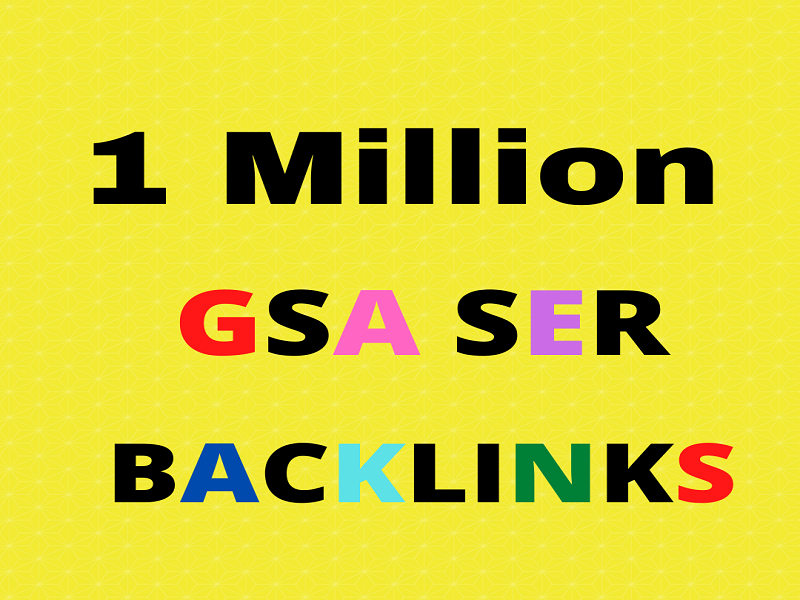 I Will Provide You 1M Gsa Backlink For Your Website B...