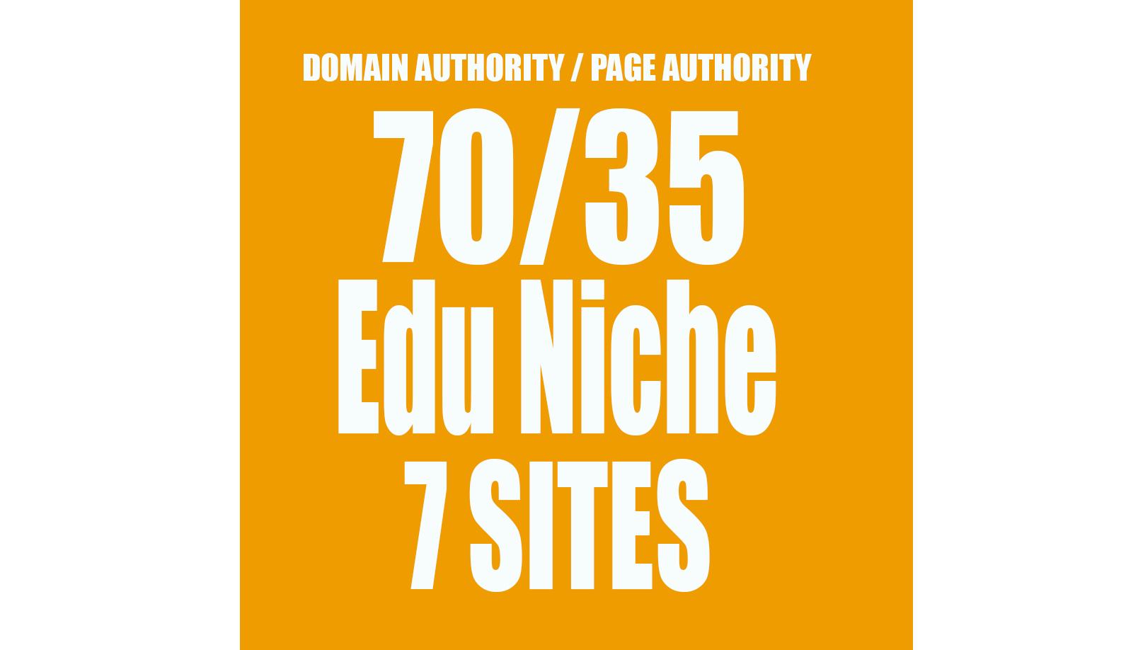 Permanent blogroll 7 sites DA70 EDUCATION CATEGORY