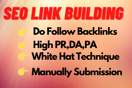 High quality link building, backlinks service
