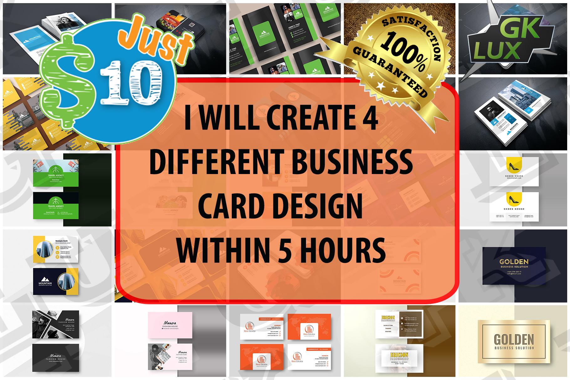 I Will create 4 different business card design within...