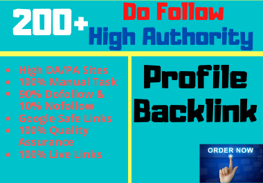 I Will Do Manually 200+ Dofollow Profile Backlinks on...