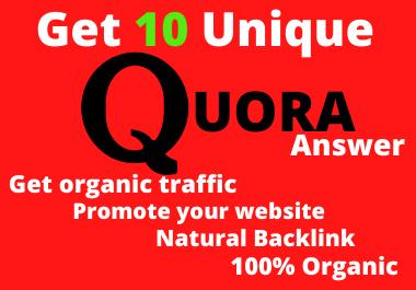 Improve Your website by 10 high-quality Quora Answers...