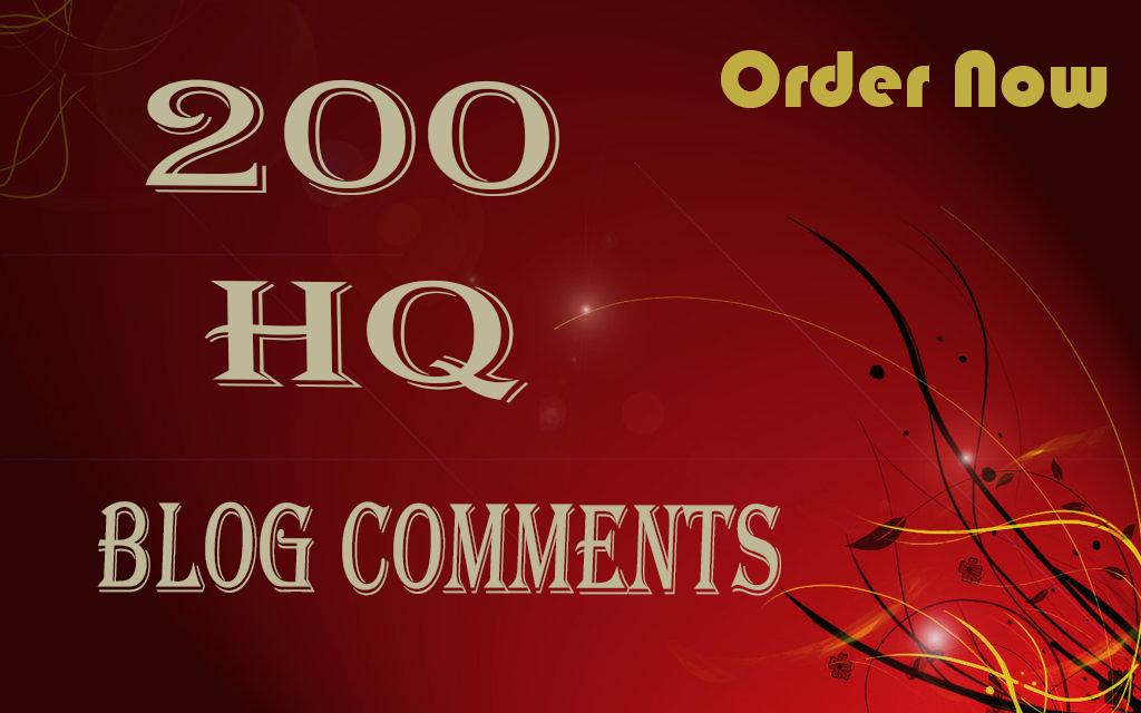I will do 200 manually blog comments backlinks on Hig...