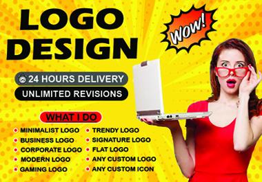 I will design minimalist and modern logo with free ve...