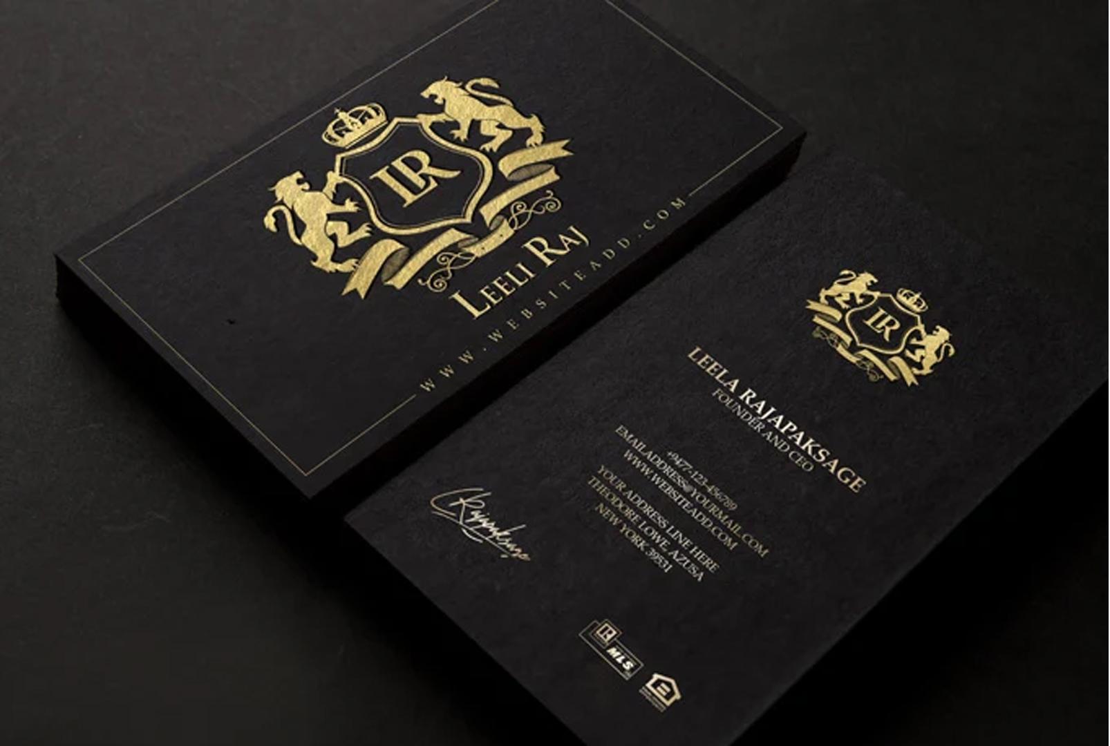 I will create luxury business card design