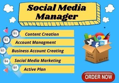 I will be your Best Social Media Manager & Content cr...