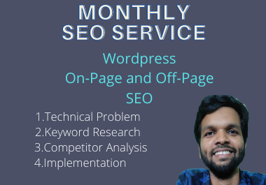 I will do the best monthly SEO service high ranking i...