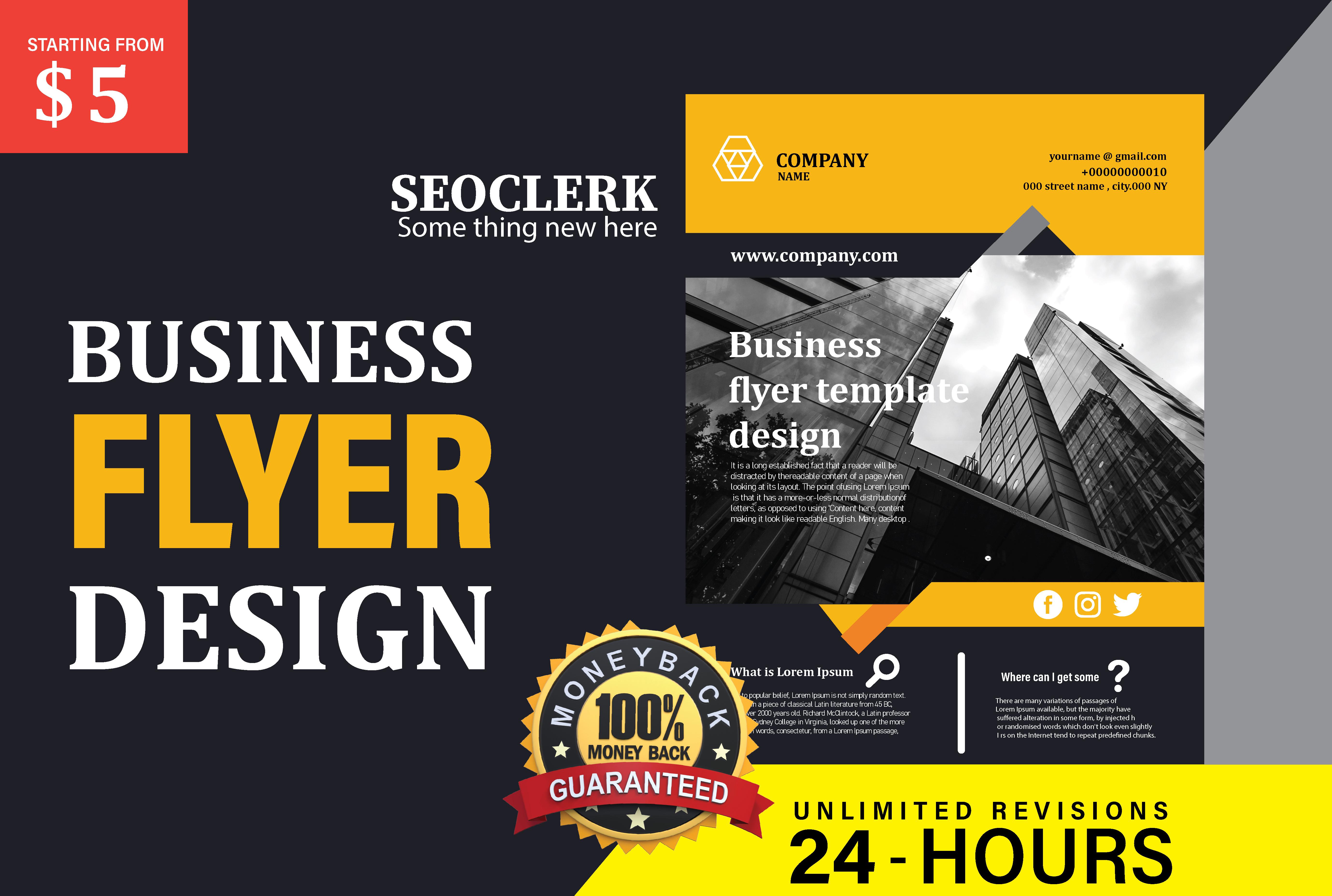 I will design professional business flyer for you